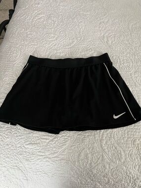 Nike Black Skort with White Trim and Swoosh